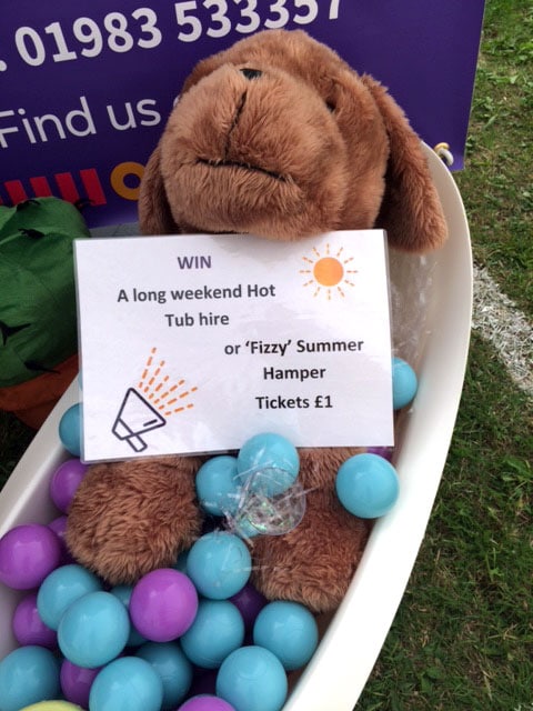 Home-Start IOW prize tub with teddy bear