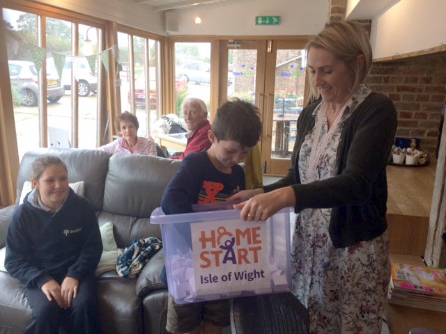 Child picking prize winner for Home-Start IOW